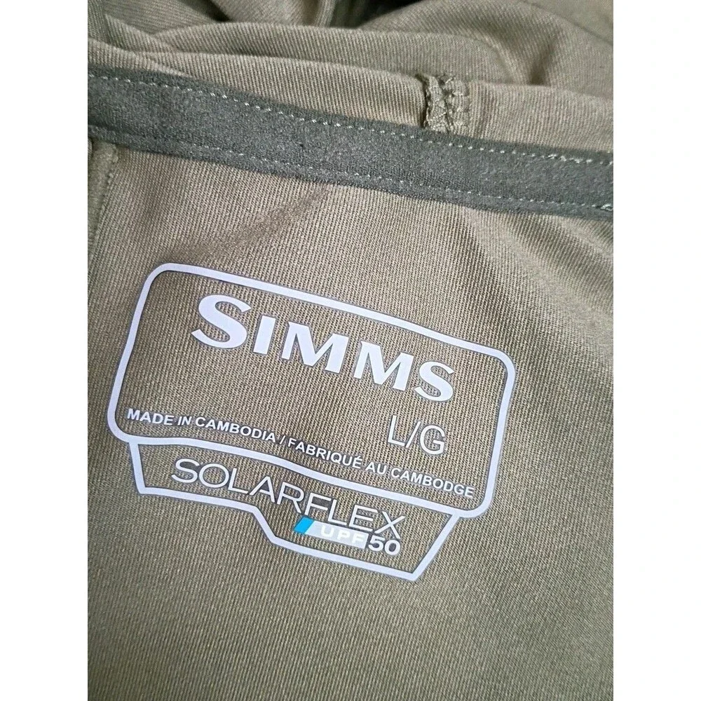 Simms Solarflex Guide Cooling Fishing Shirt Hoody Size Large UPF 50 - Picture 2 of 3